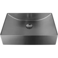 Раковина-чаша AltroBagno Futuro AltroBagnoFuturo001014MtGr 49,6x34,6 см, накладная, оружейная сталь