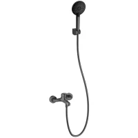 Смеситель для ванны Wonzon & Woghand WW-4530-BGG с душевым гарнитуром, темный графит матовый