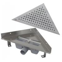 Душевой трап AlcaPlast ARZ1 Triton ARZ1 + TRITON с решеткой, перфорированный, нержавеющая сталь