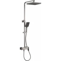 Душевая система Frap F2490-9 320x220 мм, со смесителем, оружейная сталь