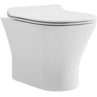 Унитаз подвесной Orange C01-100W безободковый, с сиденьем микролифт, белый глянец