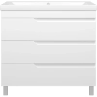 Тумба под раковину Misty Софт П-Соф-01090-0113Я 88 см, напольная, белый глянец