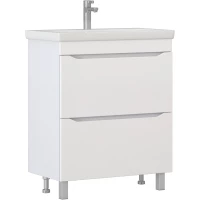 Тумба под раковину Vigo Grani 203 76,6 см, напольная, белый глянец/белый матовый