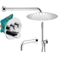 Душевой комплект Plumberia Selection PSBOX KITPSB03CR60 250 мм, с термостатом, хром