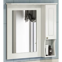 Зеркальный шкаф 79x86 см белый глянец Comforty Палермо 00004139246