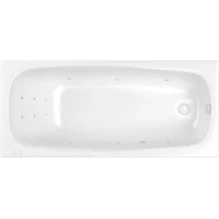 Акриловая ванна Whitecross Layla 0102.180080.100.LINE.WH 180x80 см, с гидромассажем, белый