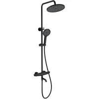 Душевая система Wonzon & Woghand Capsule WW-B3031-A2-MB 255 мм, с термостатом, черный матовый