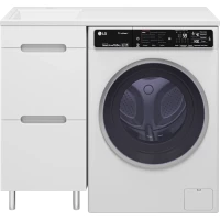 Тумба под раковину Misty Амур Э-Бай06040-022Я 39 см, напольная, над стиральной машиной, белый глянец