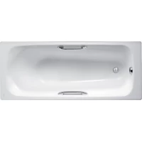 Ванна чугунная Jacob Delafon Melanie E2935-00 160x70 см, с отверстиями под ручки, антискользящим покрытием, белый