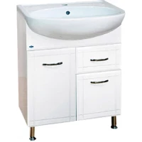 Тумба под раковину Misty Уют Э-Уют01060-011Я 60 см, напольная, белый глянец