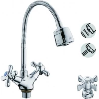 Смеситель для кухни D-Lin D153807-T с гибким изливом, хром 