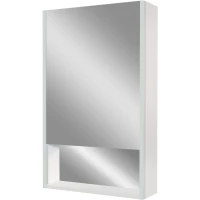 Зеркальный шкаф Art&Max Foggia AM-Fog-600-800-1D-L-DS-F-White 60x80 см L, с LED-подсветкой, сенсорным выключателем, диммером, белый матовый