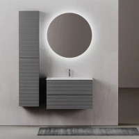 Комплект мебели Sancos Folk FL80GS + CN7012 + SF800 81 см, подвесной, темно-серый матовый