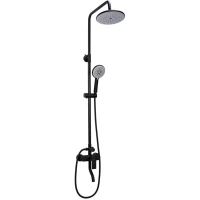 Душевая система Rea Verso REA-P9145 220 мм, со смесителем, черный матовый