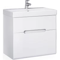 Тумба с раковиной белый 50 см Jorno Moduo Slim Mod.01.50/P/W + P-UM-MOD5OSL/1