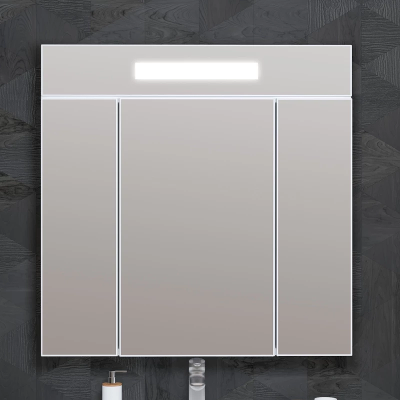 Зеркальный шкаф 75x80 см белый Opadiris Фреш Z0000010398
