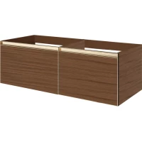 Тумба под раковину Armadi Art Quatro Bilbao 790-M2-140(70+70)-B-MG+L 140 см, подвесная, с подсветкой, дуб