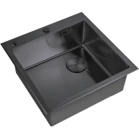 Кухонная мойка Zorg LUX 5151 GRAFIT 51x51 см, графит