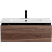 Тумба под раковину Cezares Slider SLIDER-800-1C-SO-NA-P 79,8 см, подвесная, орех дымчатый