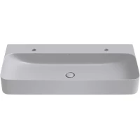 Раковина-чаша Wellsee Clermont 302620000 100x47 см, накладная, подвесная, серый матовый, с донным клапаном в цвете серый матовый