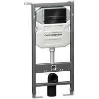 Инсталляция для унитаза Ceramica Nova Envision Flat CN1002B с кнопкой смыва, черный матовый