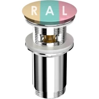 Донный клапан для раковины Whitecross A706XXXXS с переливом, покраска по RAL матовый