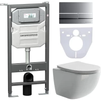 Комплект подвесной унитаз Ceramica Nova Forma CN3009 + система инсталляции Ceramica Nova Envision Flat CN1002M + CN1000