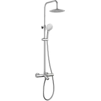 Душевая система AQG Wind Blu RD 20WBR25OLB02 250 мм, с термостатом, хром 