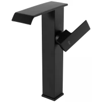 Смеситель для раковины Rea Kent REA-B8012 без донного клапана, черный матовый
