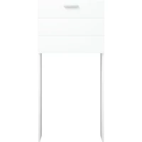 Пенал Corozo Денвер SP-00000562 напольный, над стиральной машиной, с бельевой корзиной, белый глянец/белый матовый