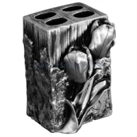 Держатель зубных щеток настольный серебро Art&Max Tulip AM-0082B-T