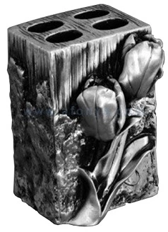 Держатель зубных щеток настольный серебро Art&Max Tulip AM-0082B-T