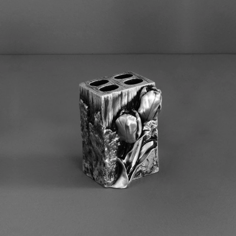 Держатель зубных щеток настольный серебро Art&Max Tulip AM-0082B-T
