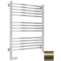 Полотенцесушитель электрический 800x600 состаренная латунь МЭМ левый Сунержа Флюид 2.0 051-5220-8060