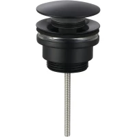 Донный клапан для раковины AQUAme AQM7003MB универсальный, черный матовый