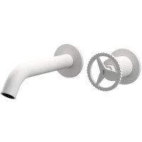 Смеситель для раковины Remer Chrono CH15PBO встраиваемый, без донного клапана, белый матовый