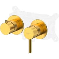 Смеситель для ванны Whitecross Y Y1242GLB встраиваемый, золотой матовый