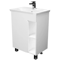Тумба под раковину 1Marka Nuvo У76056 67 см, напольная, белый глянец