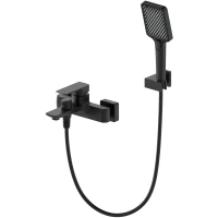 Смеситель для ванны Oliveeka D OL-639003A-MB с душевым гарнитуром, черный матовый