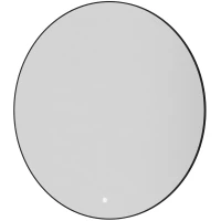 Зеркало Armadi Art 545-80-B 80x80 см, с LED-подсветкой, сенсорным выключателем, диммером, антизапотеванием, черный матовый