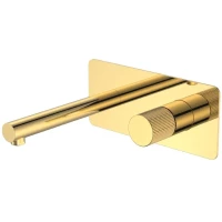 Смеситель для раковины Boheme Stick Linea 125-GG.3 встраиваемый, золотой