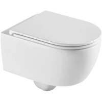 Унитаз подвесной Grossman GR-4415SQ безободковый, торнадо, с сиденьем микролифт, белый