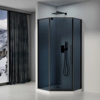 Душевой уголок 90x90 см Black & White Stellar Wind S815 BG 815900G серое