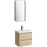 Комплект мебели дуб давос 60,5 см Aqwella Astrid AST0106DD + FST60SLWB01 + RM0205BLK