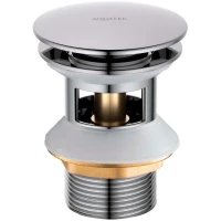 Донный клапан для раковины Aquatek AQ6002CR с переливом, хром