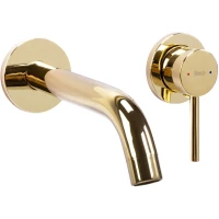 Смеситель для раковины Rea Owen REA-B5333 встраиваемый, без донного клапана, золотой