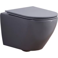 Унитаз подвесной Esbano Azalea ESUPAZALGM безободковый, с сиденьем микролифт, серый матовый