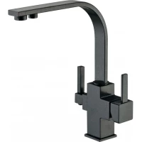 Смеситель для кухни Zorg ZR 332 YF ЧЕРНЫЙ МЕТАЛЛИК с подключением к фильтру, черный металлик