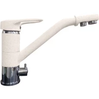 Смеситель для кухни GranFest 2624-1 с подключением к фильтру, белый