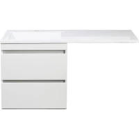 Тумба с раковиной белый глянец 120 см Style Line Даллас СС-00000469 + СС-00000367